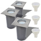 JUNG Vida LED-Bodeneinbaustrahler 3 Stk. Outdoor Quadratisch