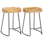 JUNG Vida Gavin Barhocker 2 Stk. Massivholz Mango