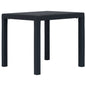 JUNG Vida Gartentisch Anthrazit 79x79x72 cm Kunststoff Rattan-Optik