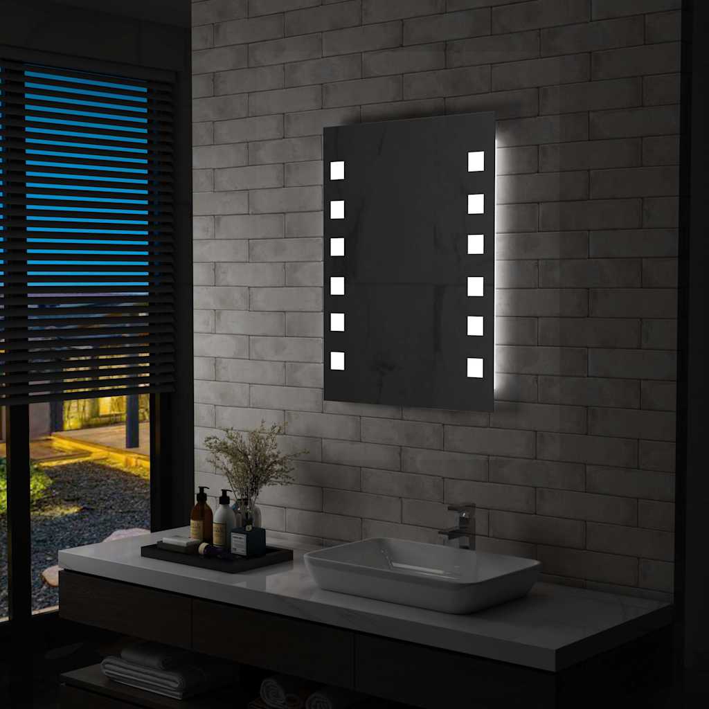JUNG Vida Badezimmer-Wandspiegel mit LEDs 60x80 cm