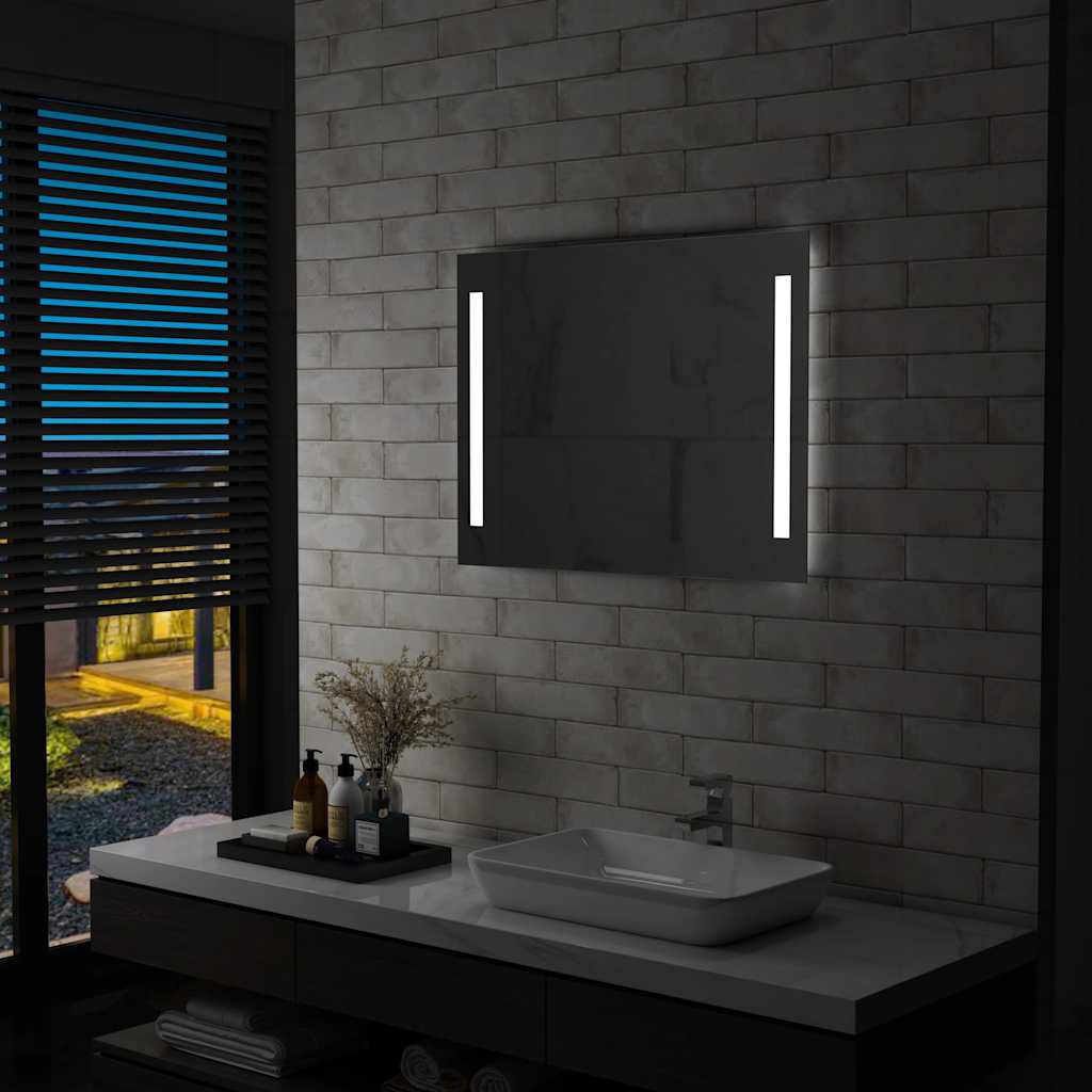 JUNG Vida Badezimmer-Wandspiegel mit LEDs 80x60 cm