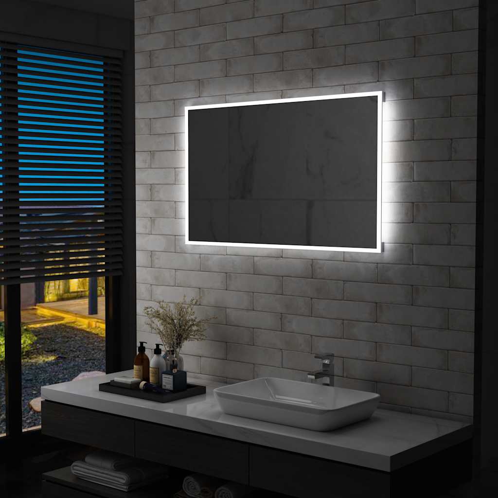 JUNG Vida Badezimmer-Wandspiegel mit LEDs 100x60 cm