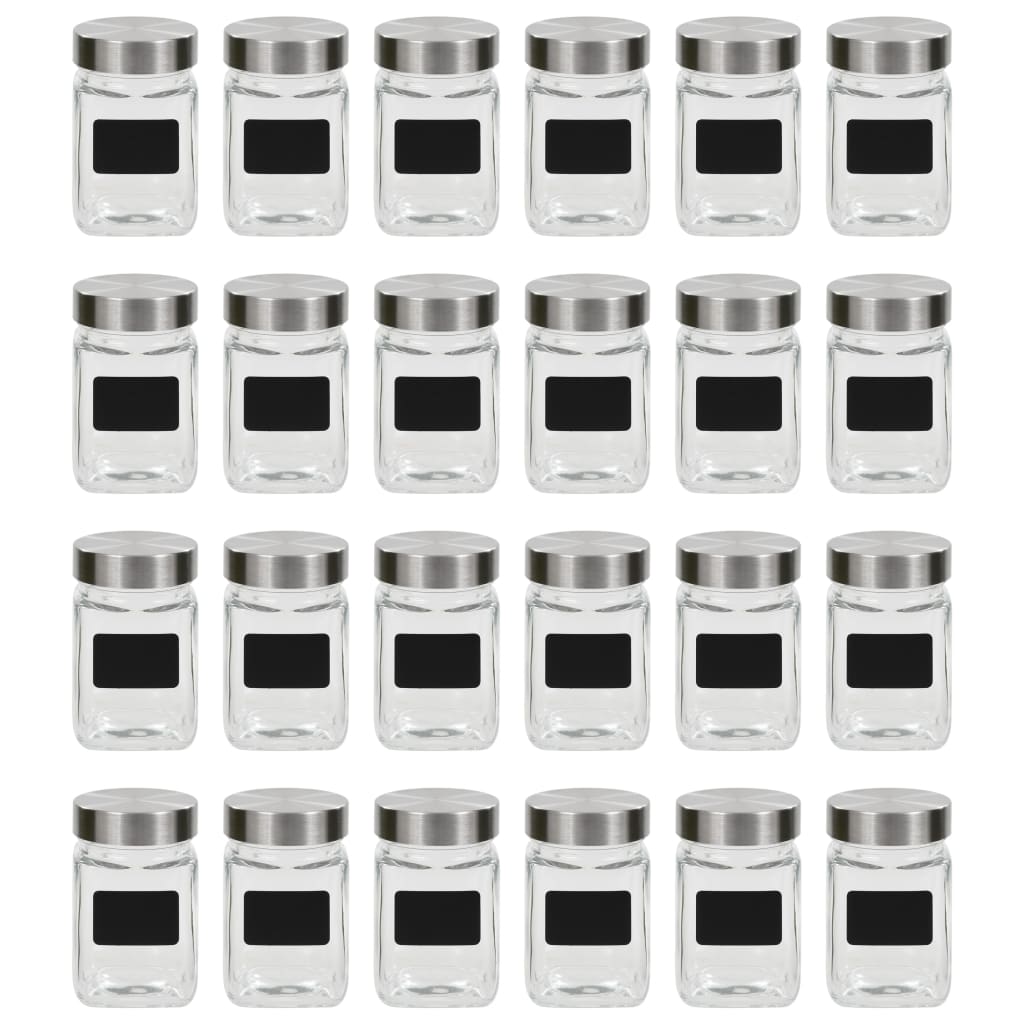JUNG Vida Vorratsgläser mit Aufkleber 24 Stk. 300 ml