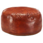 JUNG Vida Pouf Hellbraun 60 x 30 cm Echtes Ziegenleder