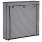 JUNG Vida Schuhschrank mit Abdeckung Grau 115 x 28 x 110 cm Stoff