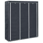JUNG Vida Kleiderschrank mit Fächern Stangen Schwarz 150x45x175cm Stoff