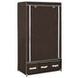JUNG Vida Kleiderschrank Braun 87 x 49 x 159 cm Stoff