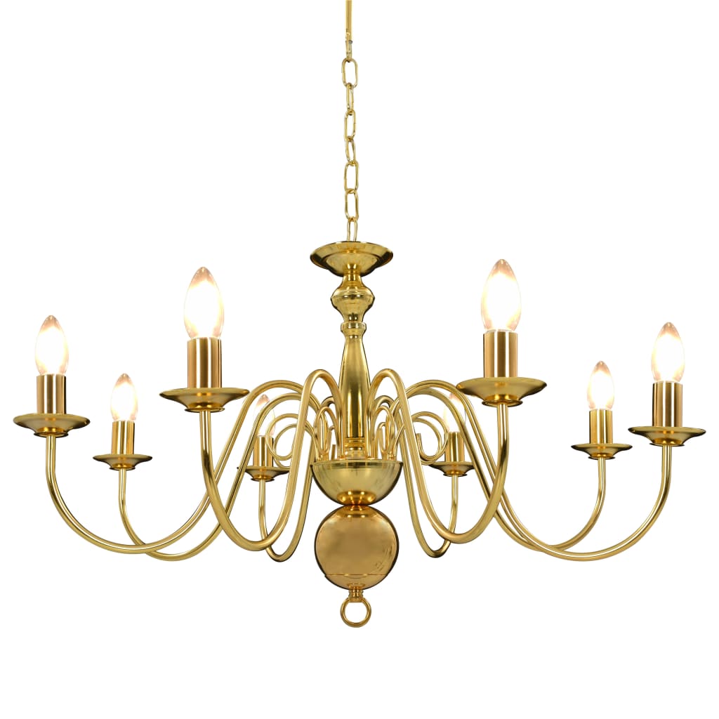 JUNG Vida Kronleuchter Golden für 8 x E14 Glühbirnen