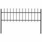 JUNG Vida Gartenzaun mit Speerspitzen Stahl 1,8 m Schwarz