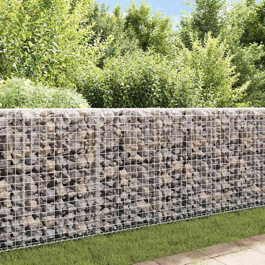 JUNG Vida Gabionenwand mit Abdeckung Verzinkter Stahl 200×20×85 cm
