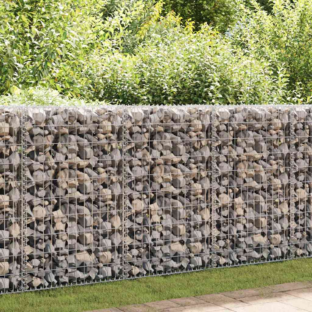 JUNG Vida Gabionenwand mit Abdeckung Verzinkter Stahl 900×50×100 cm