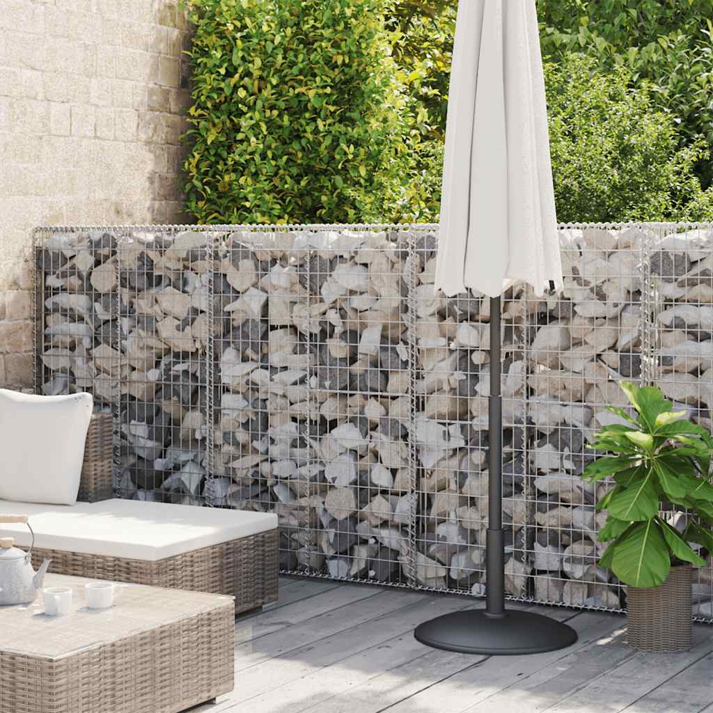 JUNG Vida Gabionenwand mit Abdeckung Verzinkter Stahl 900×50×150 cm