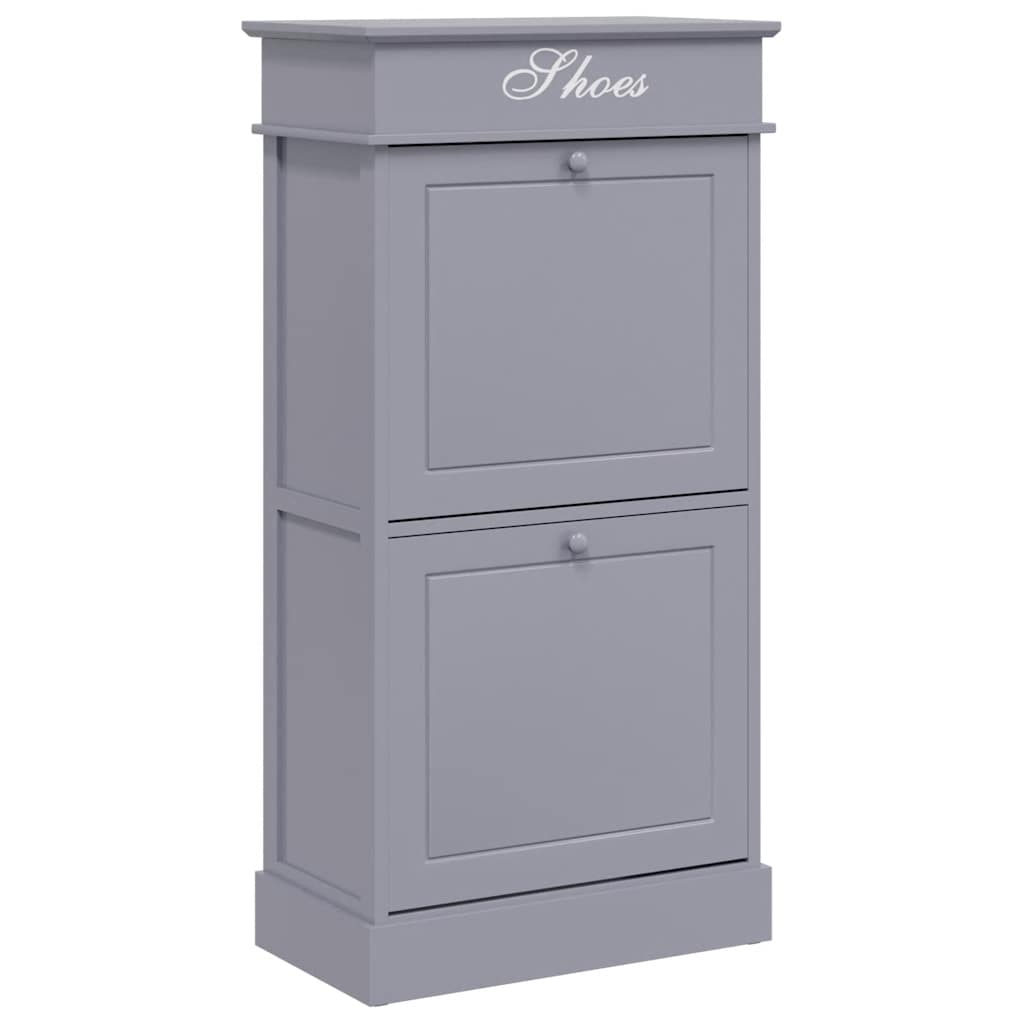 JUNG Vida Schuhschrank Grau 50 x 28 x 98 cm Paulownia Holz