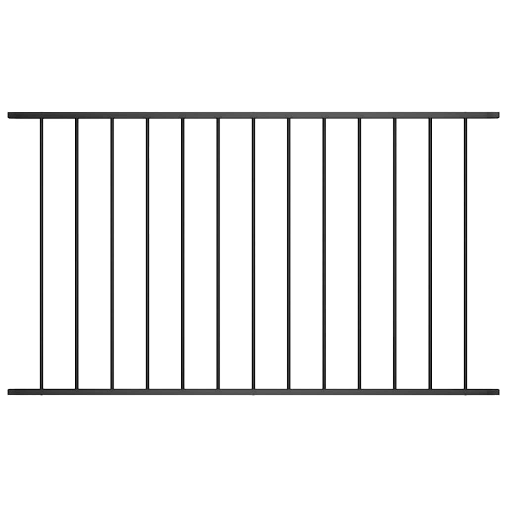 JUNG Vida Zaunelement Pulverbeschichteter Stahl 1,63x1,25 m Schwarz