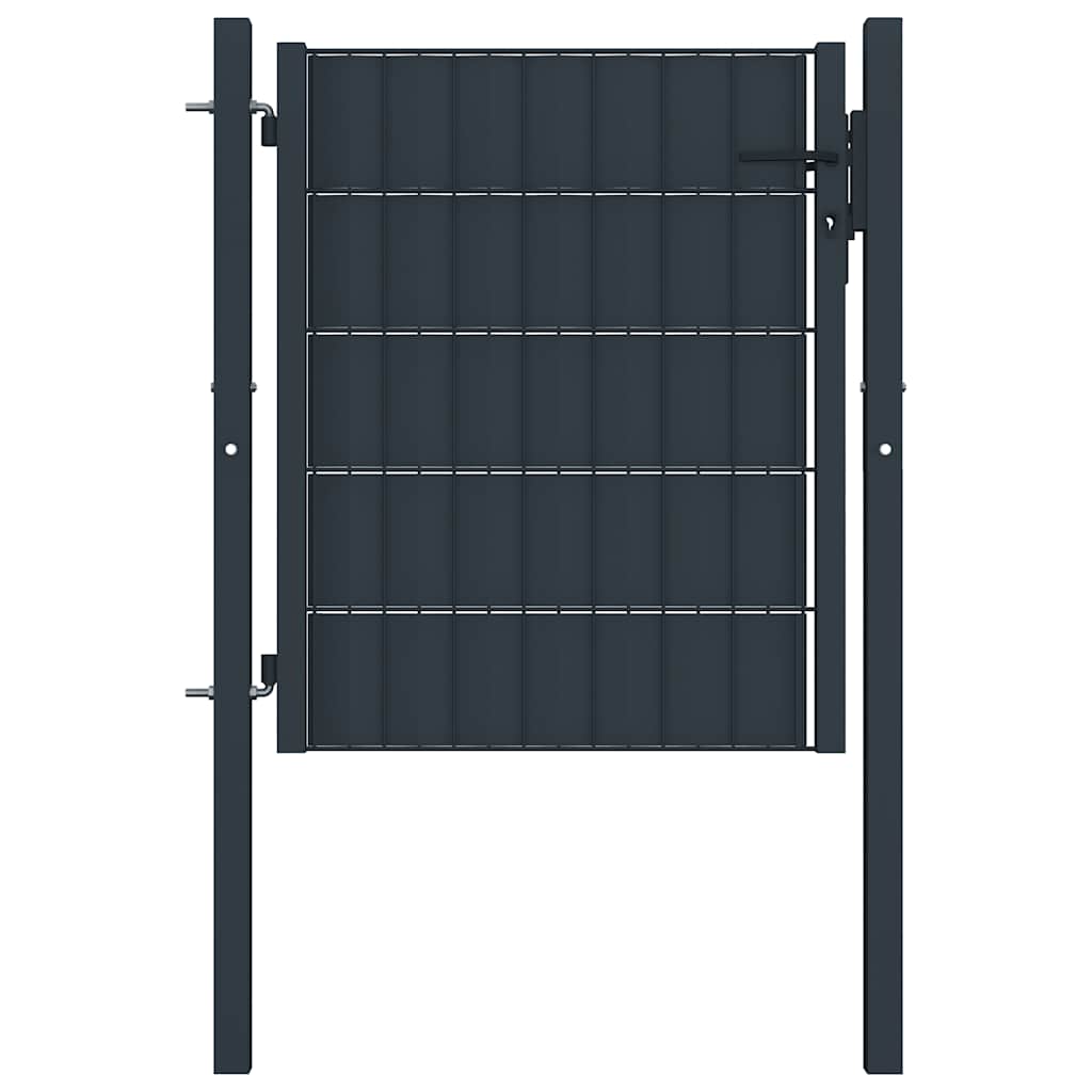 JUNG Vida Gartentor aus PVC und Stahl 100 x 81 cm Anthrazit