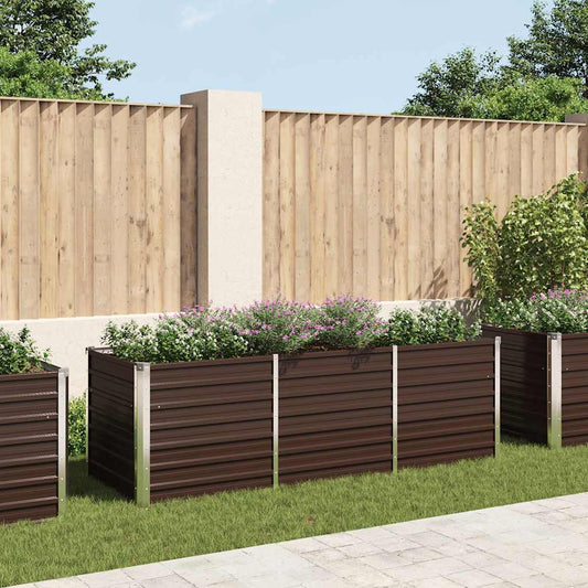 JUNG Vida Garten-Hochbeet Braun 240 x 80 x 77 cm Verzinkter Stahl
