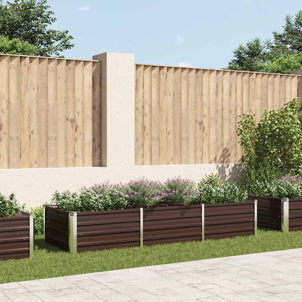 JUNG Vida Garten-Hochbeet Braun 240 x 80 x 45 cm Verzinkter Stahl