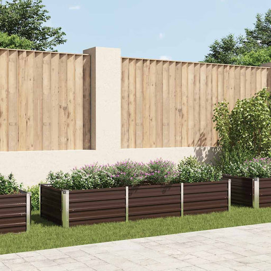 JUNG Vida Garten-Hochbeet Braun 240 x 80 x 45 cm Verzinkter Stahl