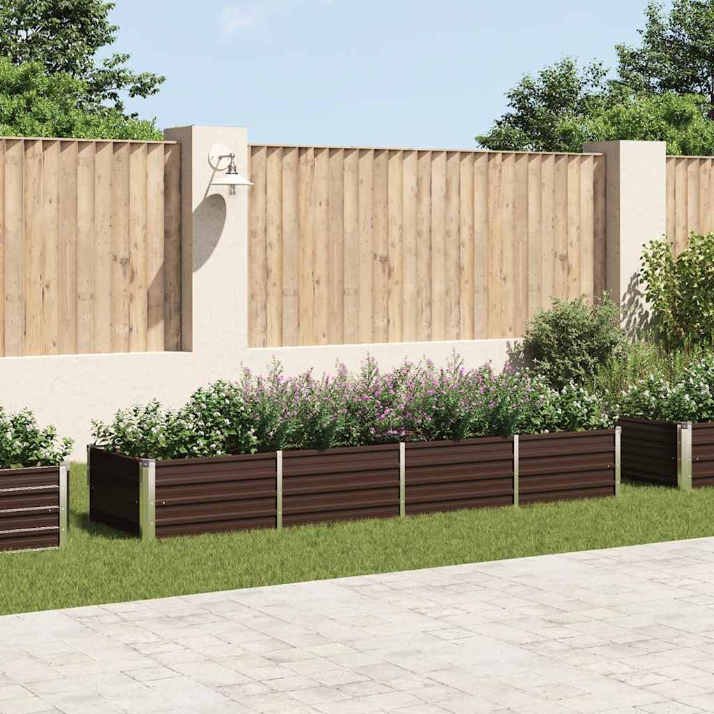JUNG Vida Garten-Hochbeet Braun 320 x 80 x 45 cm Verzinkter Stahl