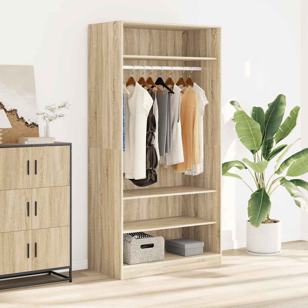 JUNG Vida Kleiderschrank Sonoma-Eiche 100x50x200 cm Holzwerkstoff