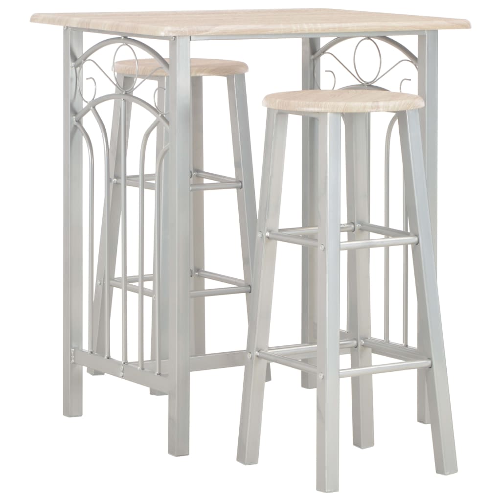 JUNG Vida 3-tlg. Bar-Set Holz und Stahl