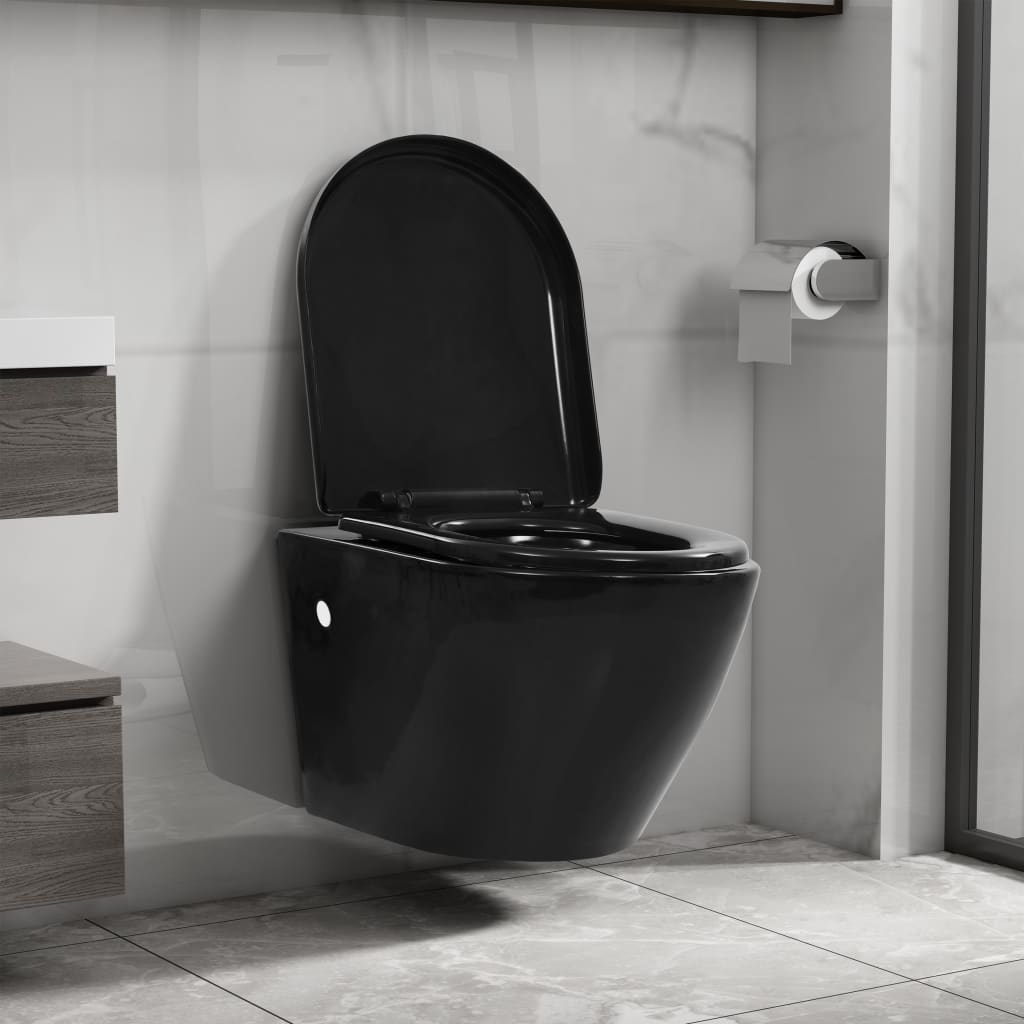 JUNG Vida Wand-WC ohne Spülrand Keramik Schwarz