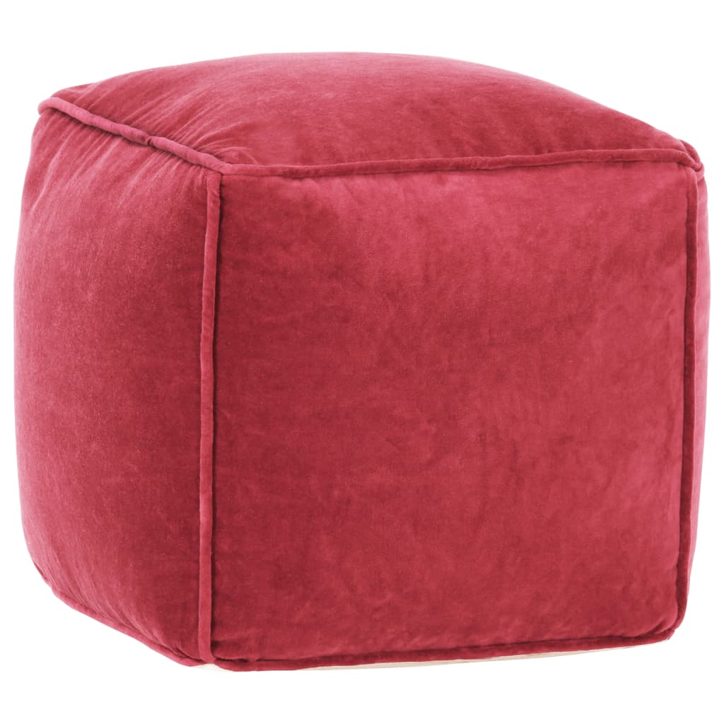 JUNG Vida Pouf Baumwollsamt 40x40x40 cm Rosa