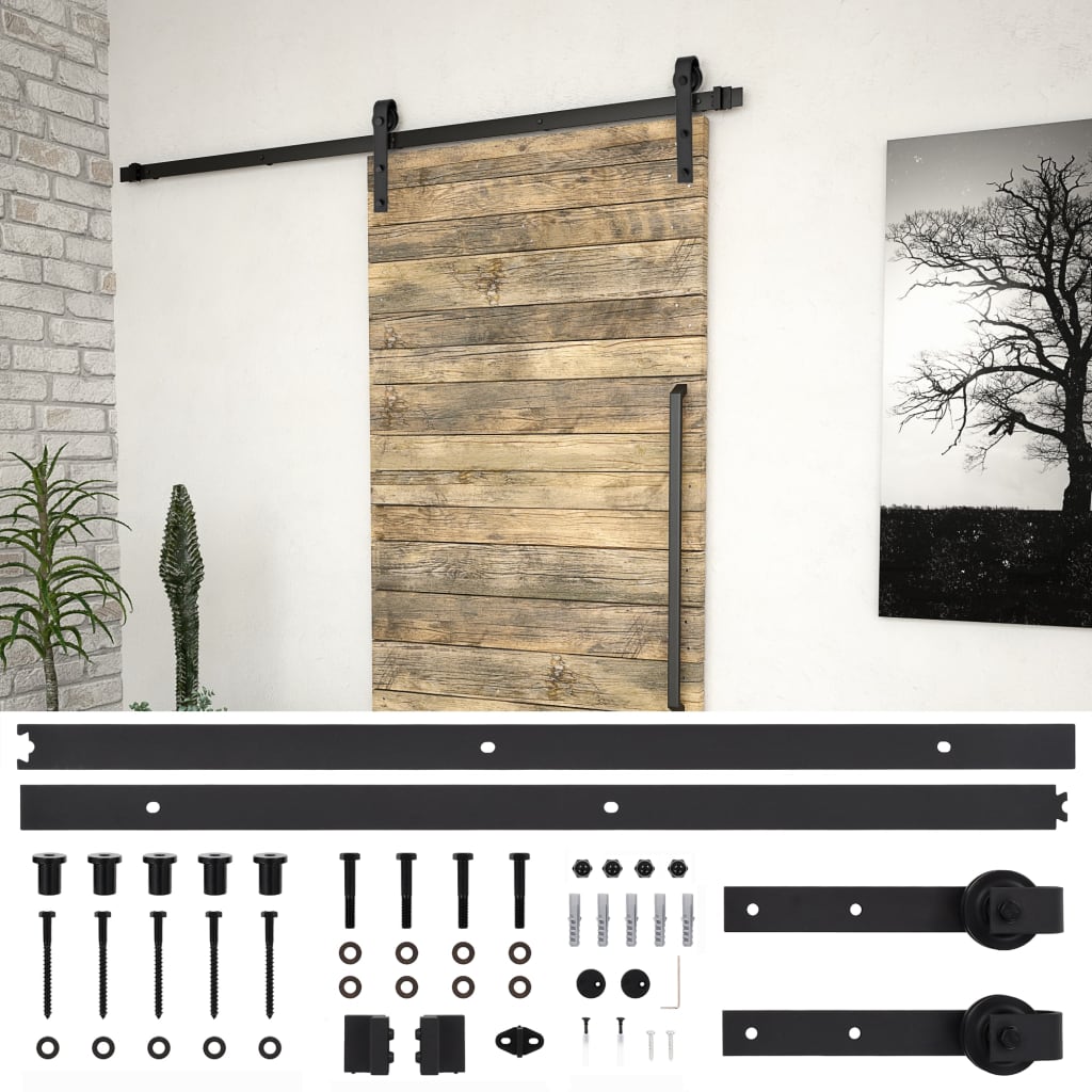 JUNG Vida Schiebetürbeschlag-Set SKIEN 183 cm Stahl Schwarz