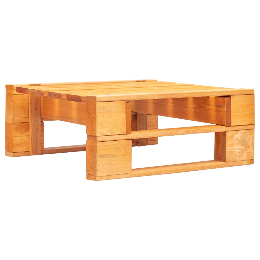 JUNG Vida Outdoor-Ottomane Paletten Holz Honigbraun