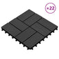 JUNG Vida 22 Stk. Terrassenfliesen 30 x 30 cm 2 qm WPC Schwarz