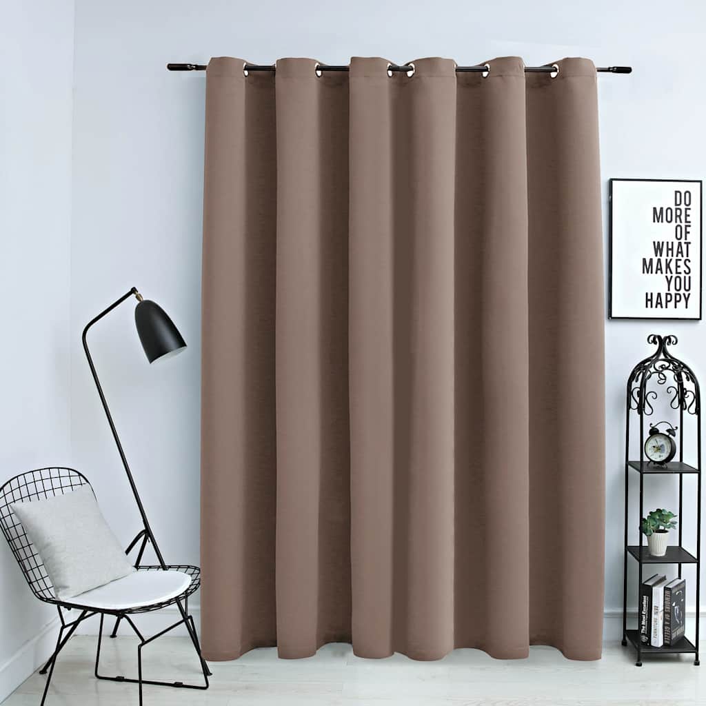 JUNG Vida Verdunkelungsvorhang mit Metallösen Taupe 290 x 245 cm
