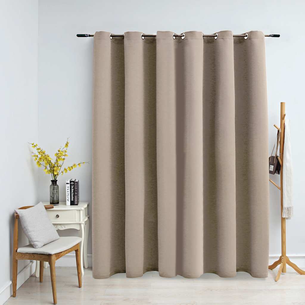 JUNG Vida Verdunkelungsvorhang mit Metallösen Beige 290 x 245 cm
