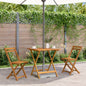 JUNG Vida Gartentisch Klappbar 70x70x75 cm Massivholz Akazie