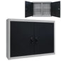 JUNG Vida Wand-Werkzeugschrank Industrie-Stil Metall Grau und Schwarz