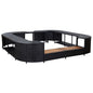 JUNG Vida Whirlpool-Umrandung Quadratisch Schwarz 268x268x55 Poly Rattan