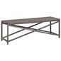 JUNG Vida Gartenbank 120 cm Poly Rattan Grau