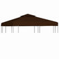 JUNG Vida Pavillon-Dachplane mit Kaminabzug 310 g/m² 3x3 m Braun