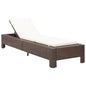 JUNG Vida Sonnenliege mit Auflage Braun Poly Rattan