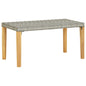 JUNG Vida Gartenbank 120 cm Grau Poly Rattan und Massivholz Akazie