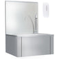 JUNG Vida Handwaschbecken mit Wasserhahn und Seifenspender Edelstahl