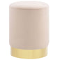 JUNG Vida Hocker Aprikose und Golden Samt 28 x 36 cm