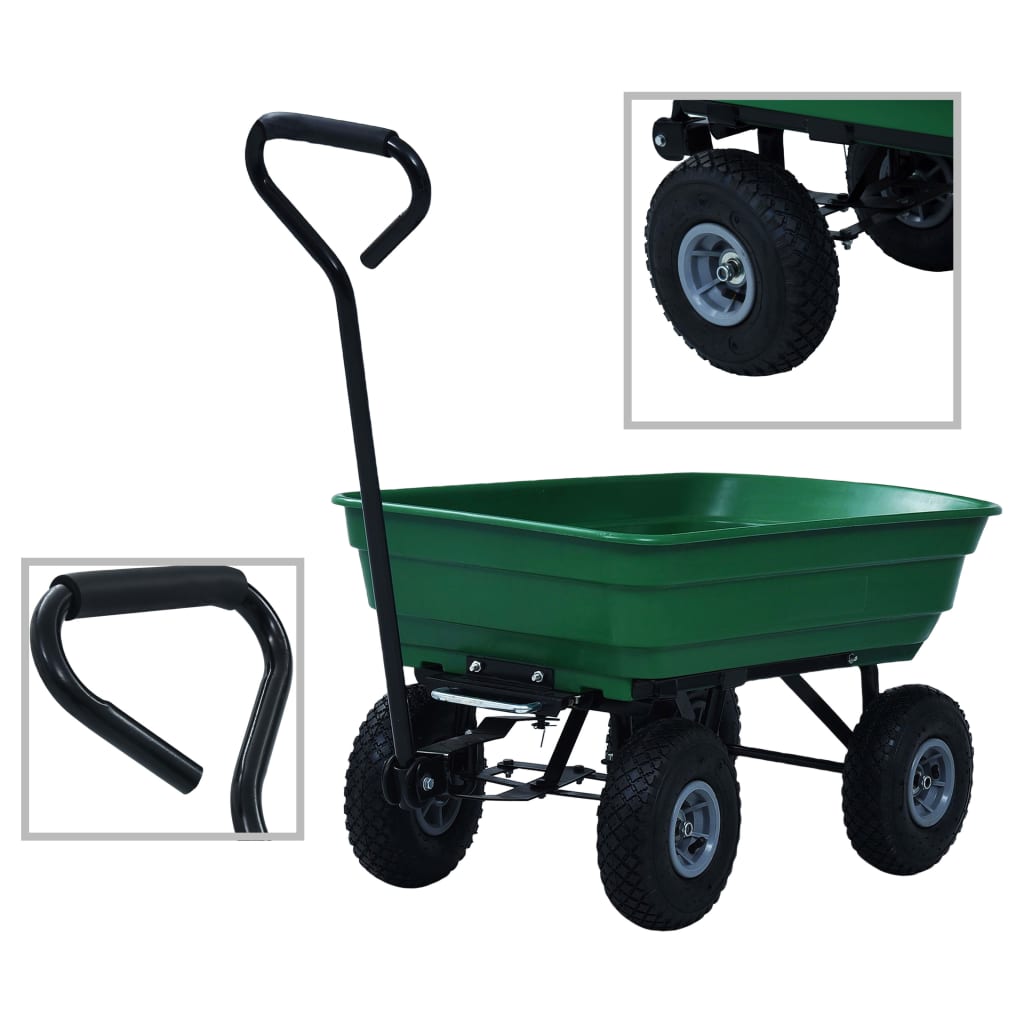 JUNG Vida Garten-Kippwagen 300 kg 75 L Grün