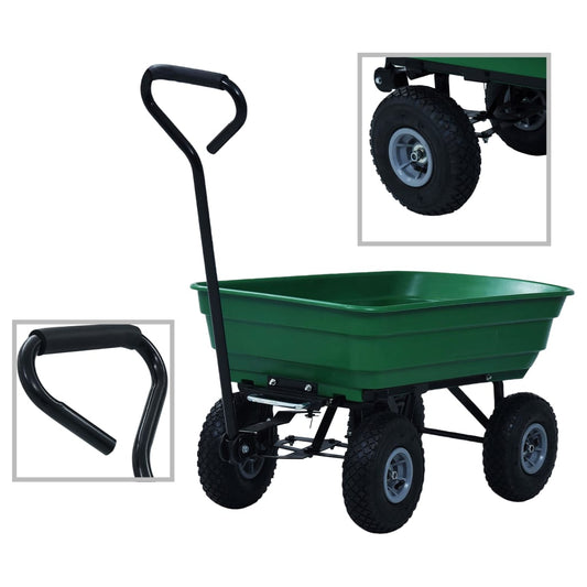 JUNG Vida Garten-Kippwagen 300 kg 75 L Grün