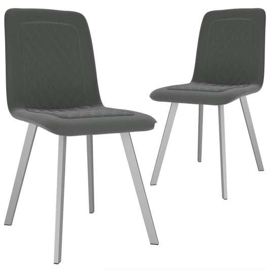 JUNG Vida Esszimmerstühle 2 Stk. Grau Samt