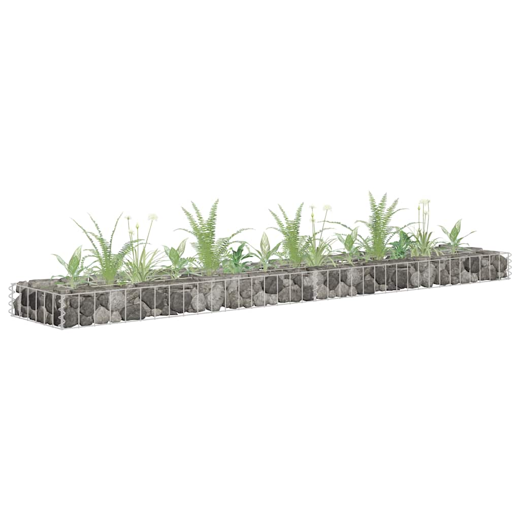 JUNG Vida Gabionen-Hochbeet Verzinkter Stahl 180x30x10 cm