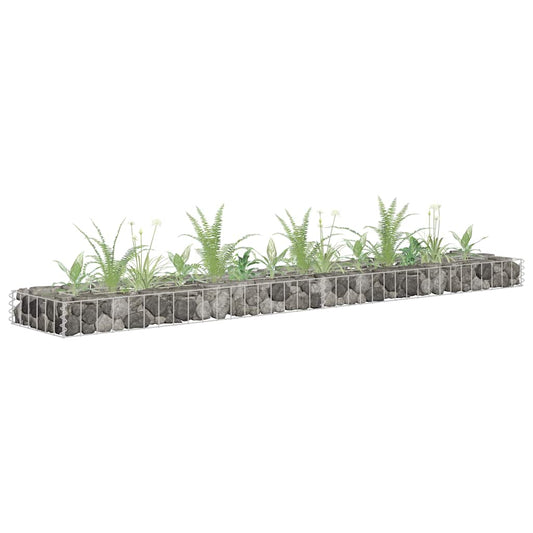 JUNG Vida Gabionen-Hochbeet Verzinkter Stahl 180x30x10 cm