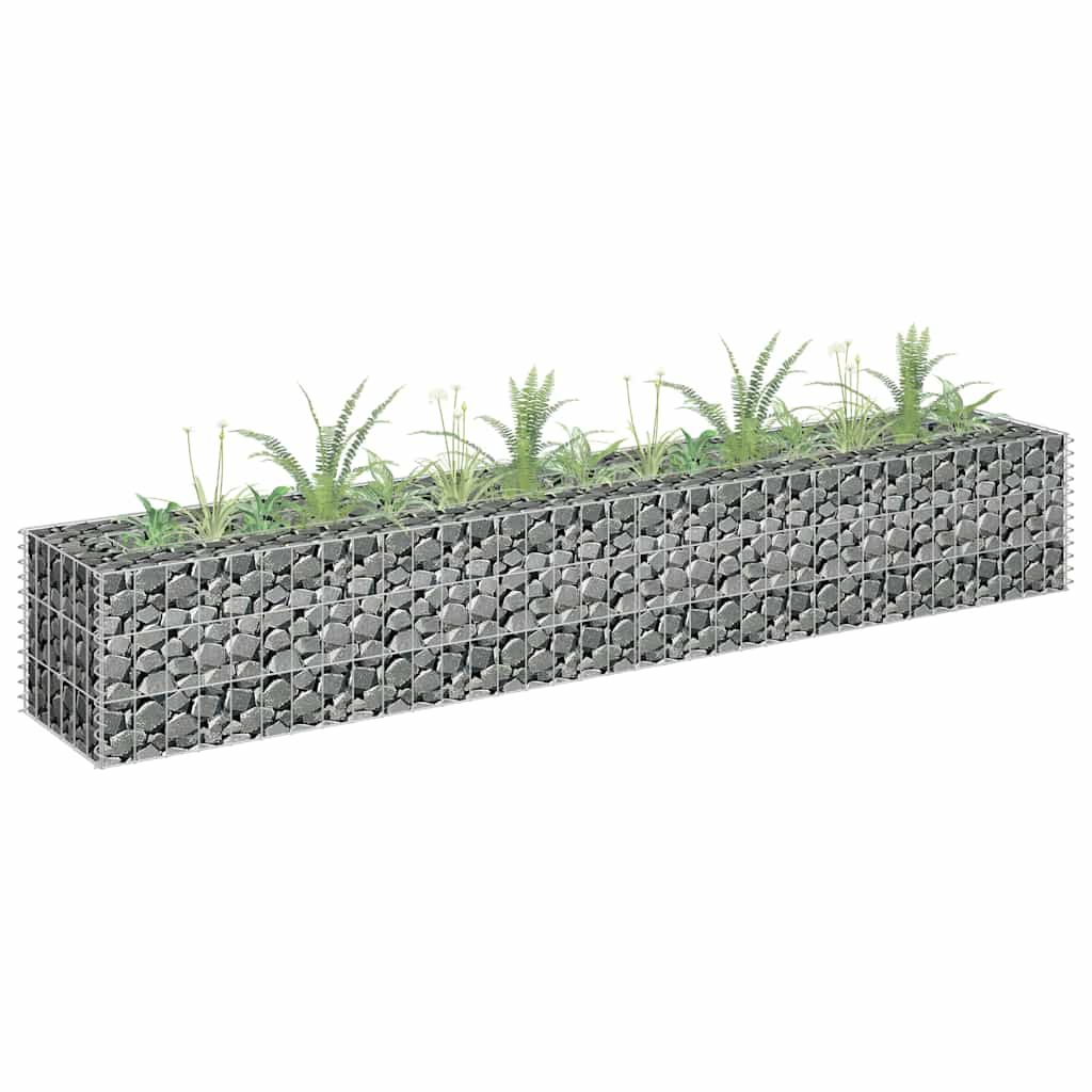 JUNG Vida Gabionen-Hochbeet Verzinkter Stahl 180×30×30 cm