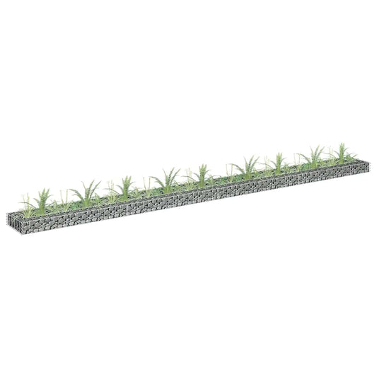 JUNG Vida Gabionen-Hochbeet Verzinkter Stahl 360x30x10 cm