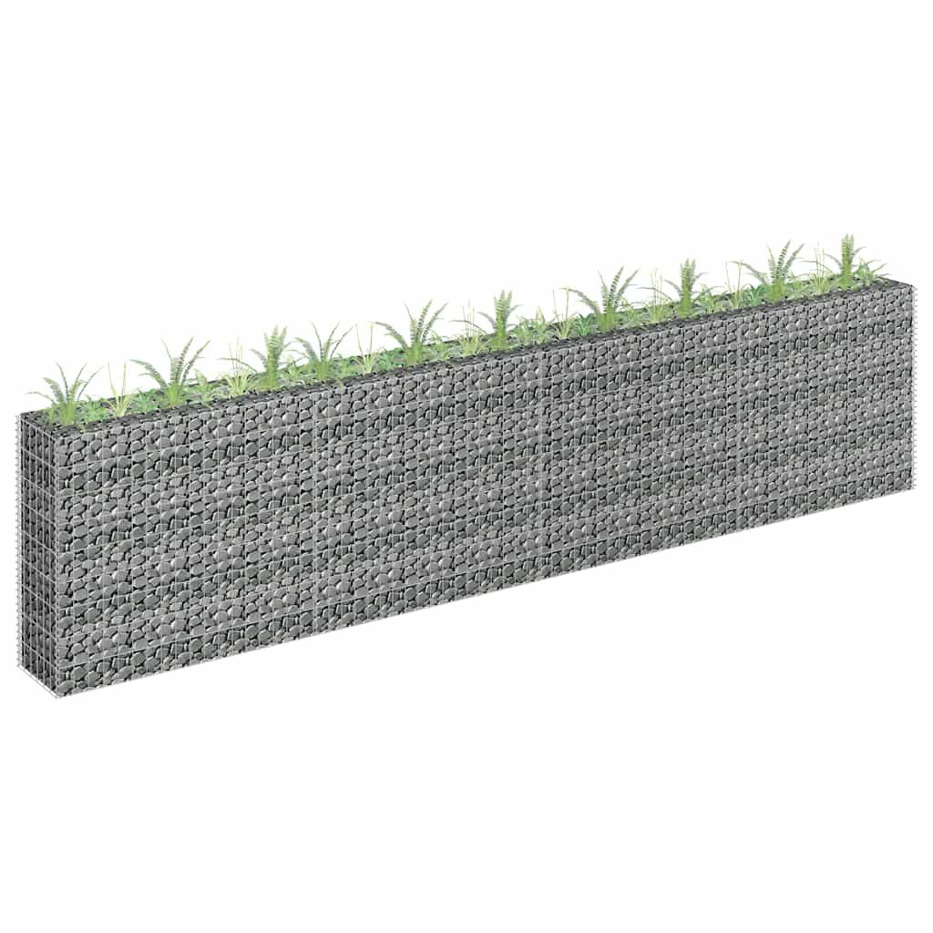JUNG Vida Gabionen-Hochbeet Verzinkter Stahl 360×30×90 cm