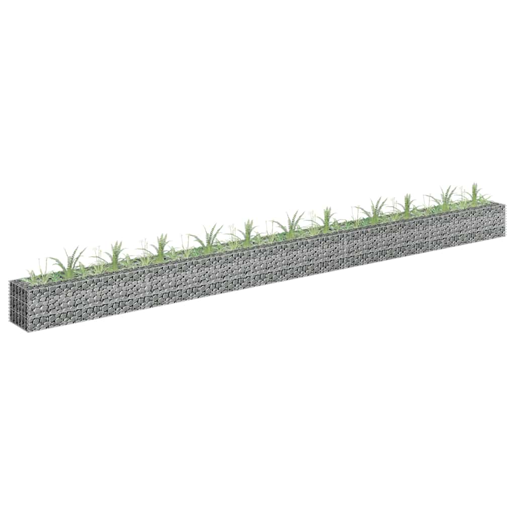 JUNG Vida Gabionen-Hochbeet Verzinkter Stahl 450×30×30 cm